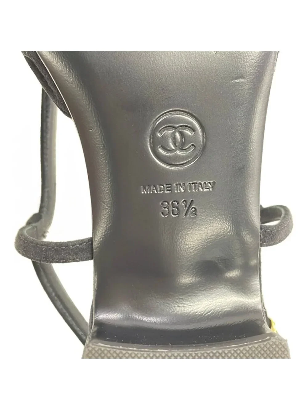 Chanel Sandals 36.5 Black